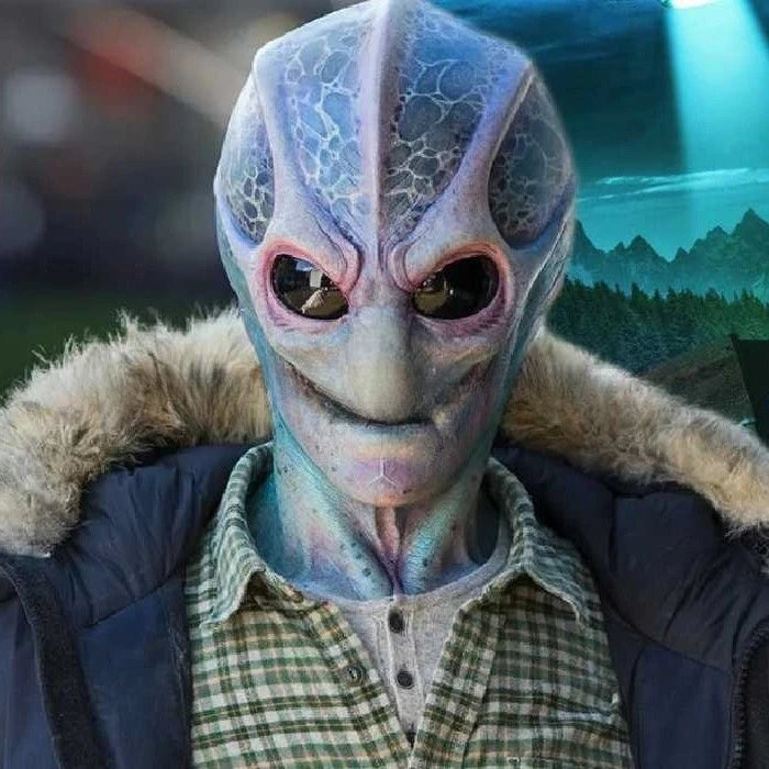 Unleash the Fun with Our Alien Mask UFO Props - Perfect for Halloween Horror and Parties!