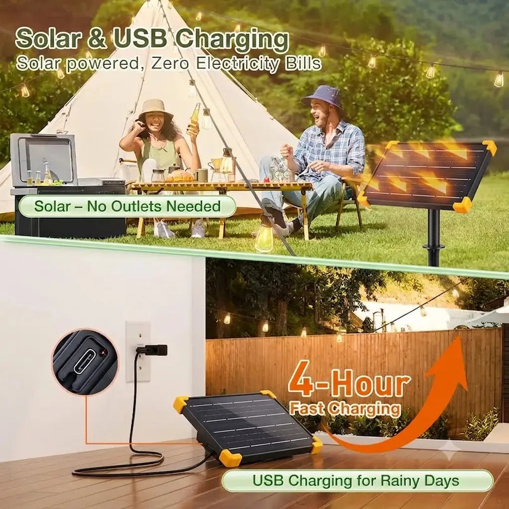 Ekoio ST38 Solar Powered Outdoor String Lights with Edison Bulbs, 120/150FT, Waterproof, Shatterproof, 5-8 Lumens, 20H Full Charge Runtime, 8 Adjustable Lighting Modes, Remote Control, Built-In Sensor, Patio & Holiday Decor