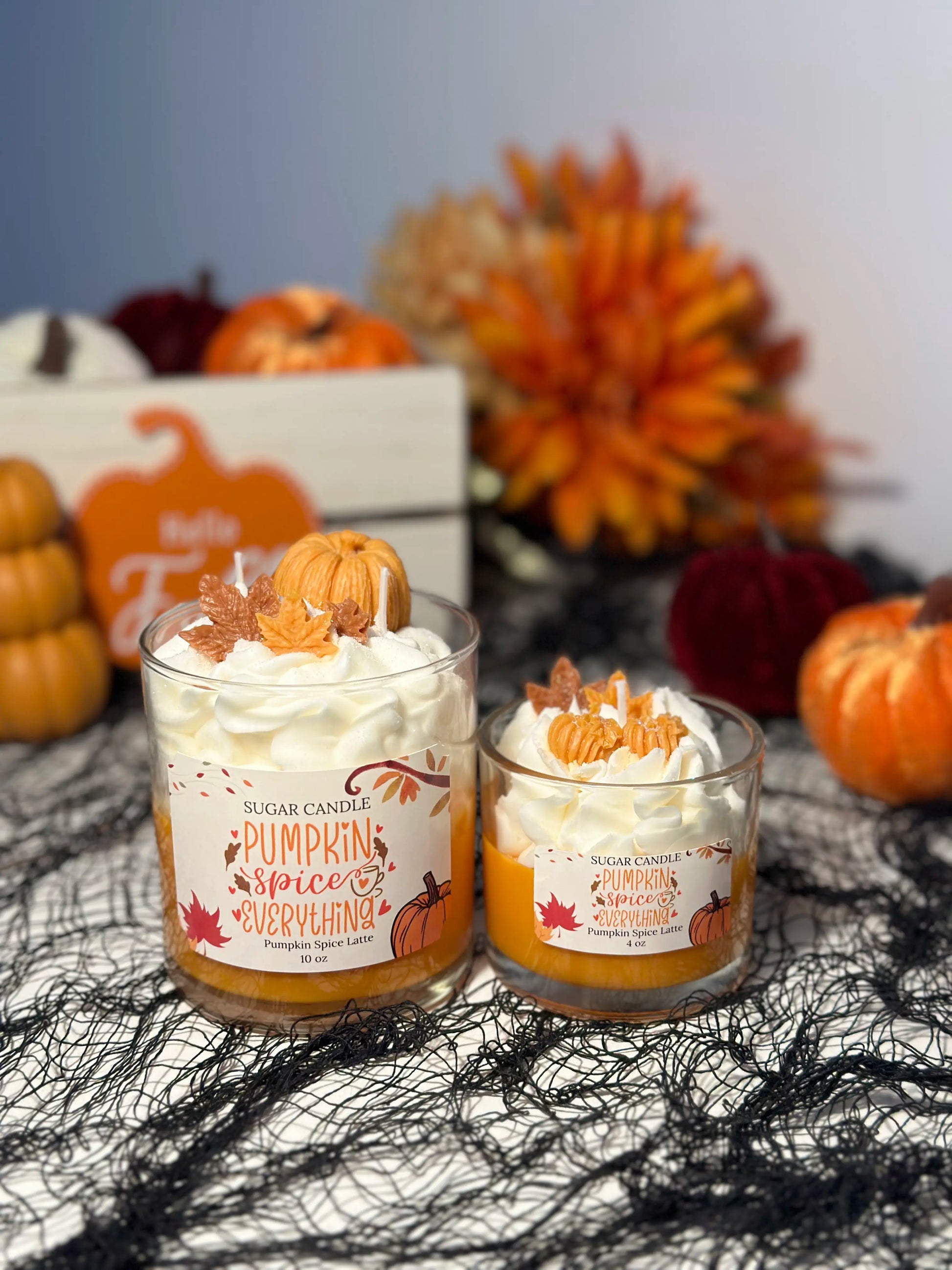 Pumpkin Spice Latte Candle – Fall Soy Candle Gift | Cinnamon Nutmeg Pumpkin Aroma | Cozy Autumn Home Decor | Handmade Dessert Candle | Housewarming Gift | Gift for Her | Seasonal Scented Candle | Sugar Candle | Vegan | Natural Wax