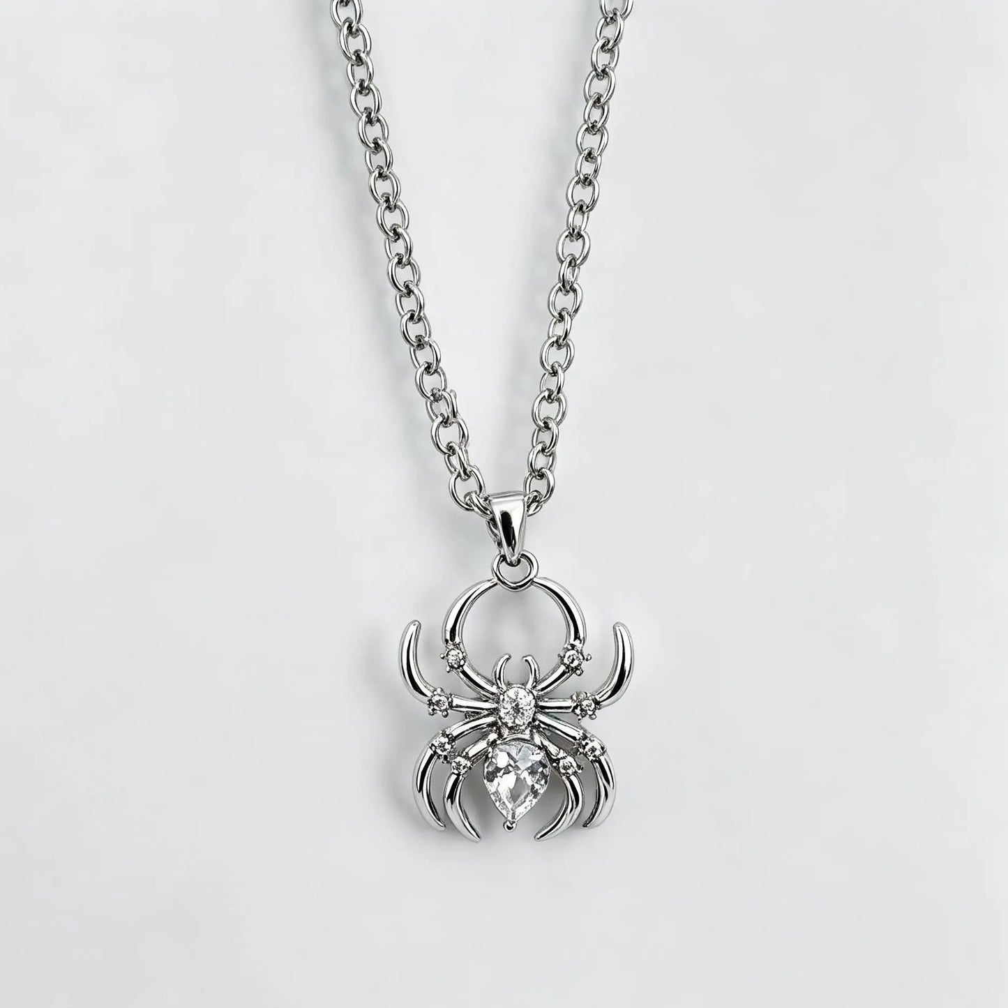 Spider Necklace Stainless Steel Halloween Gift Rust Free