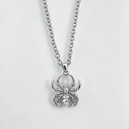 Spider Necklace Stainless Steel Halloween Gift Rust Free