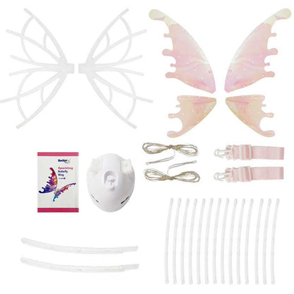 Halloween Children Electric Butterfly Wings Elf Wings Costume Magic Led Bats Wing Cosplay Dress up for Kids Cats Dogs
