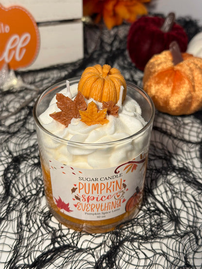 Pumpkin Spice Latte Candle – Fall Soy Candle Gift | Cinnamon Nutmeg Pumpkin Aroma | Cozy Autumn Home Decor | Handmade Dessert Candle | Housewarming Gift | Gift for Her | Seasonal Scented Candle | Sugar Candle | Vegan | Natural Wax
