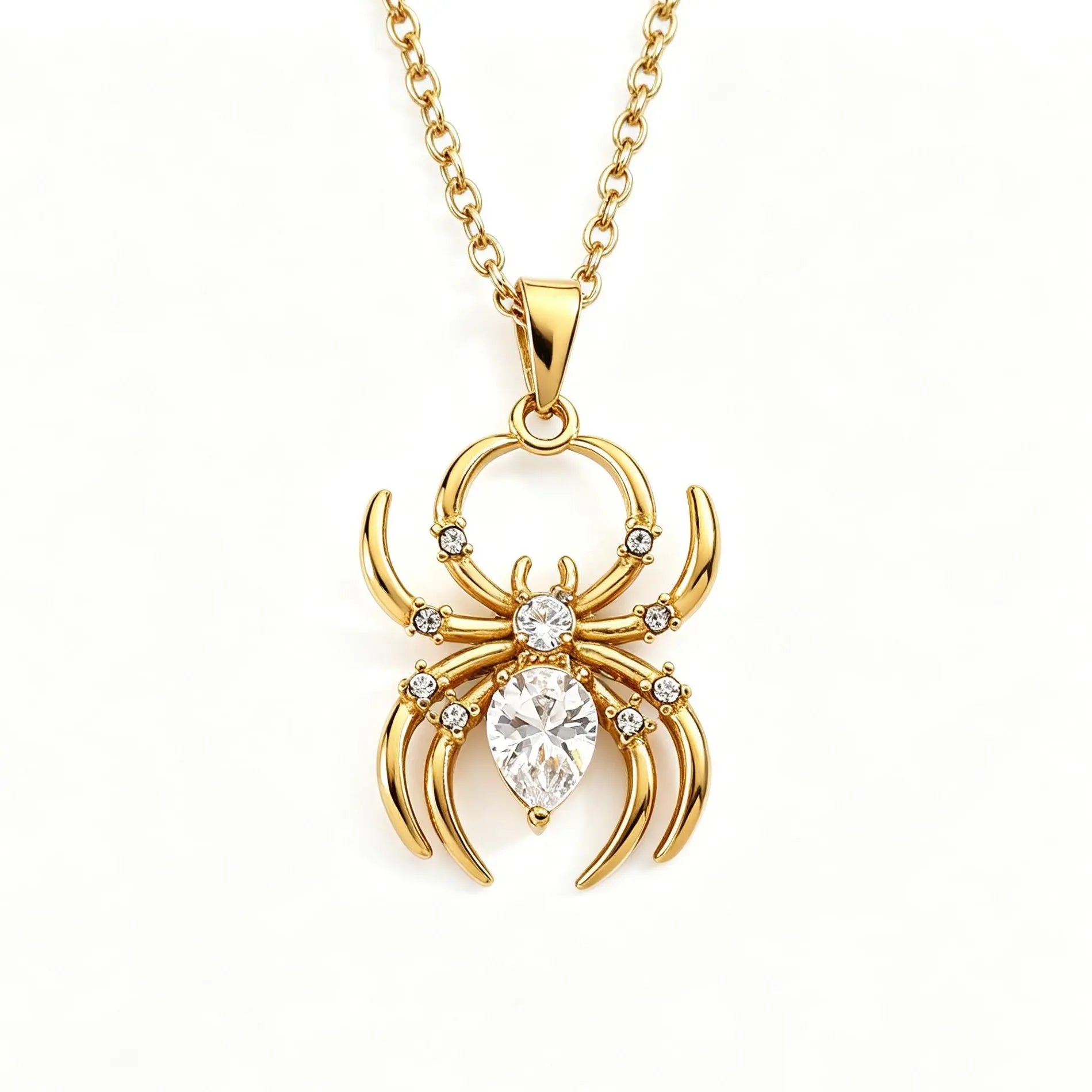 Spider Necklace Stainless Steel Halloween Gift Rust Free