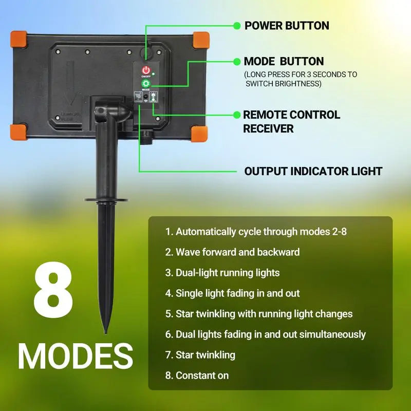 Ekoio ST38 Solar Powered Outdoor String Lights with Edison Bulbs, 120/150FT, Waterproof, Shatterproof, 5-8 Lumens, 20H Full Charge Runtime, 8 Adjustable Lighting Modes, Remote Control, Built-In Sensor, Patio & Holiday Decor