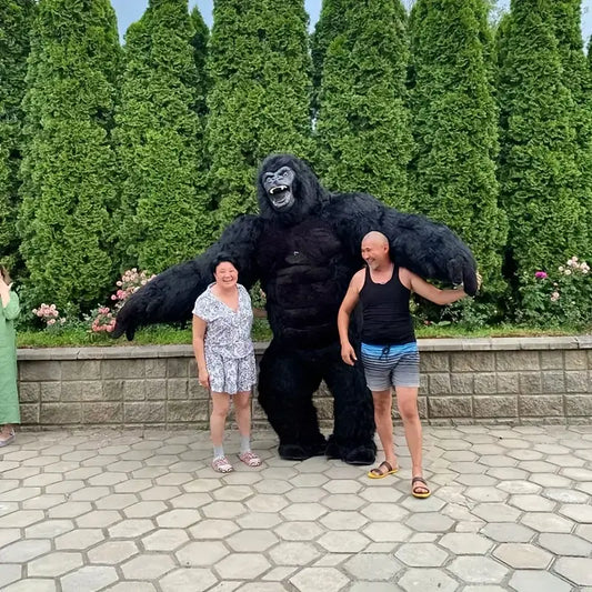 8.2 Ft Tall Inflatable Gorilla Costume Set, Women’S Cosplay Inflatable Outfit Set, Suitable for Halloween and Holiday Events, Costume Set, Inflatable Outfit Set