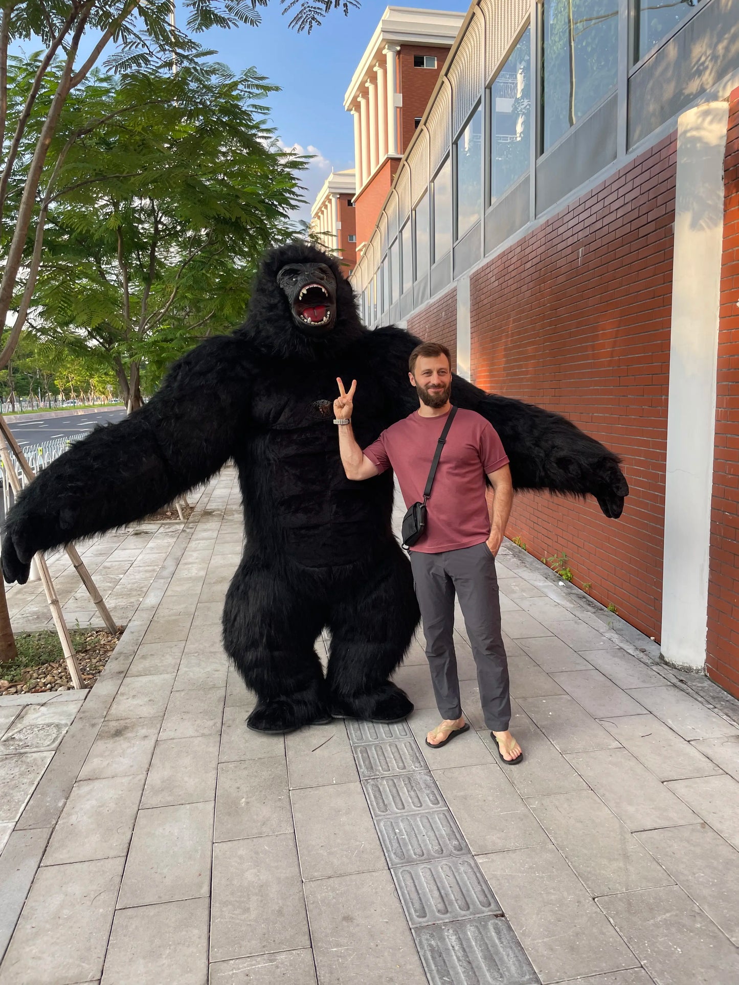 8.2 Ft Tall Inflatable Gorilla Costume Set, Women’S Cosplay Inflatable Outfit Set, Suitable for Halloween and Holiday Events, Costume Set, Inflatable Outfit Set