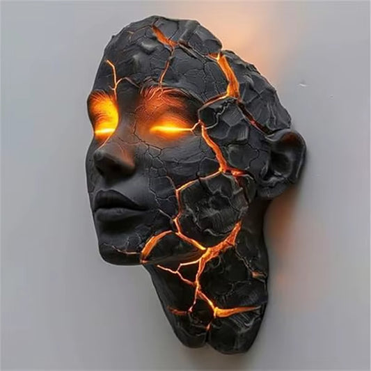 Cracked Soul Wall Lights Shattered Soul Wall Lamps Creative Figurine Luminous Resin Ornaments Sculpture Home Decor