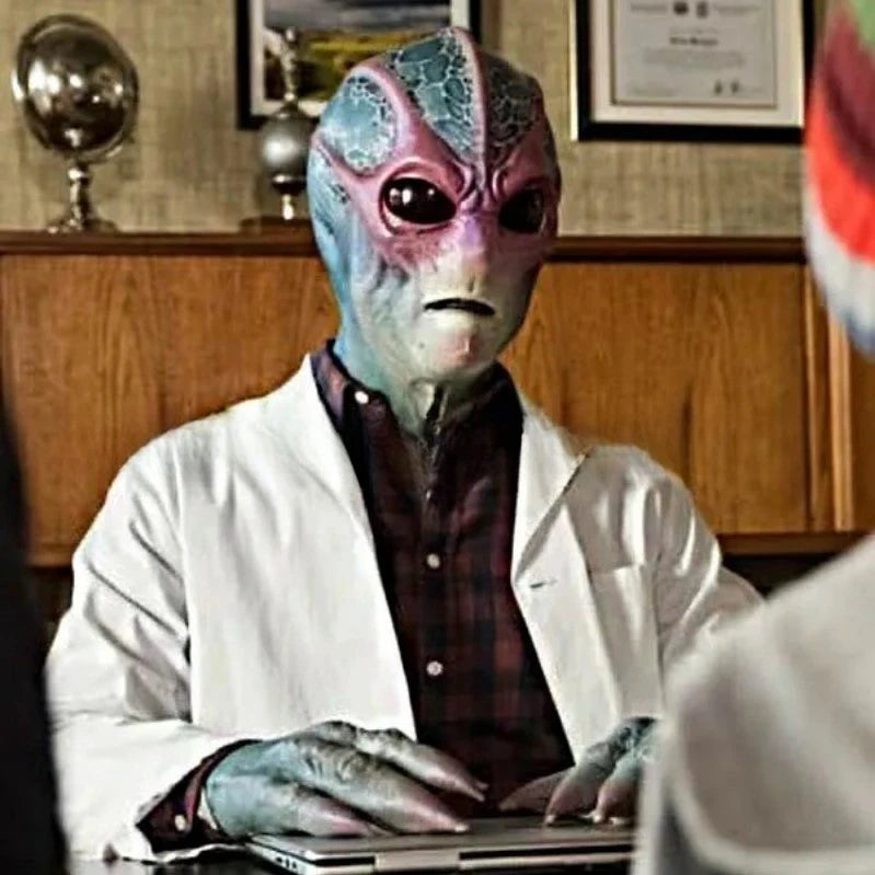 Unleash the Fun with Our Alien Mask UFO Props - Perfect for Halloween Horror and Parties!