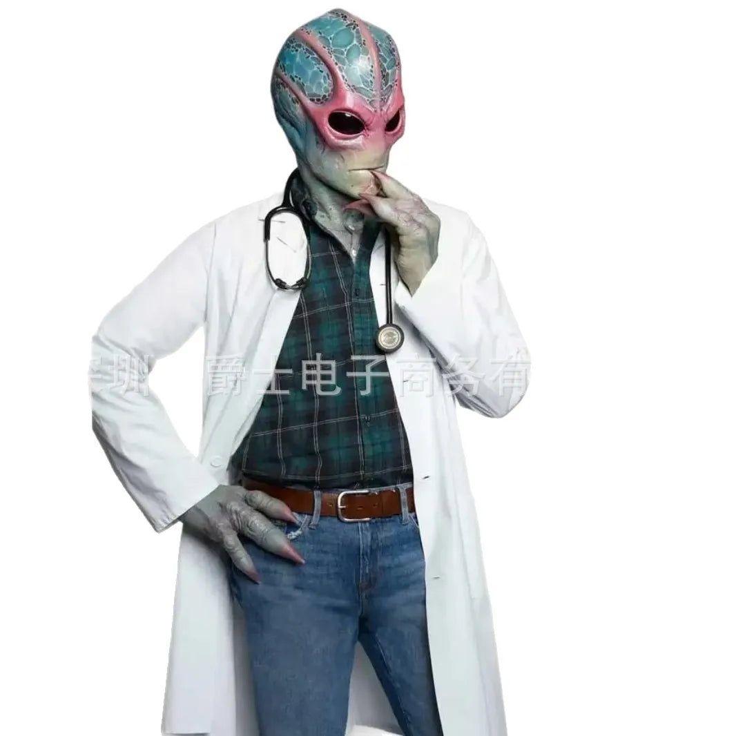 Unleash the Fun with Our Alien Mask UFO Props - Perfect for Halloween Horror and Parties!
