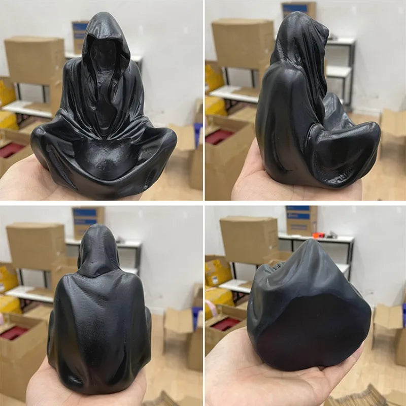 Enchant Your Halloween with the Nordic Ghost Wizard Candle Holder - A Creative Resin Ornament for Spooky Celebrations
