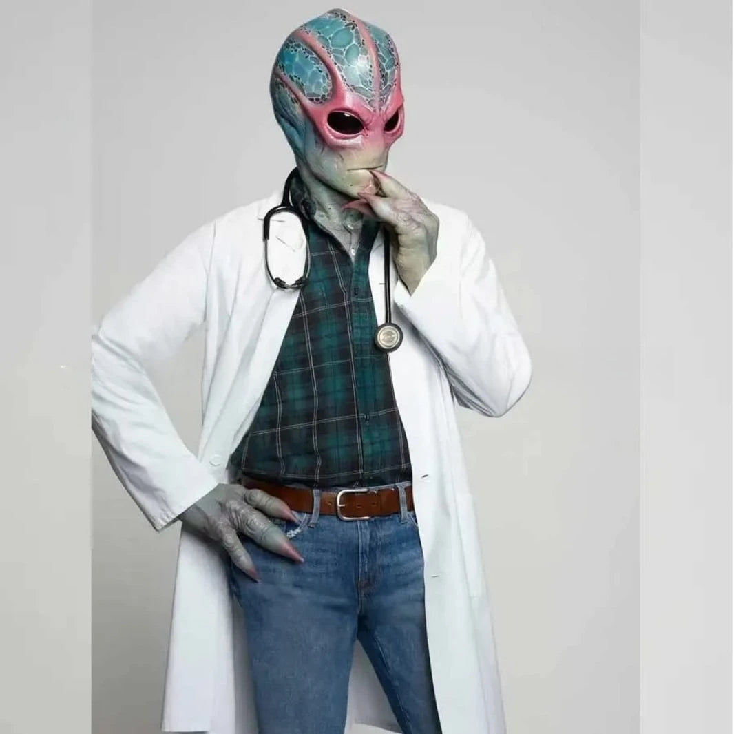 Unleash the Fun with Our Alien Mask UFO Props - Perfect for Halloween Horror and Parties!