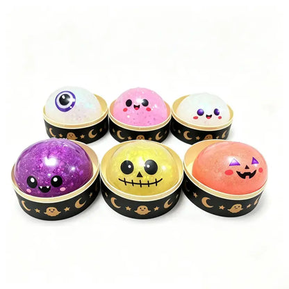 Adorable Halloween Ghost Maruko Squeeze Toy Set - Perfect for Stress Relief and Party Treat Bags!