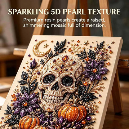 Halloween Pearl Art DIY Kit,Pearl Painting Set for Adults,Kids, Fun Fall Home Art Project, Creative Holiday Activity Gift