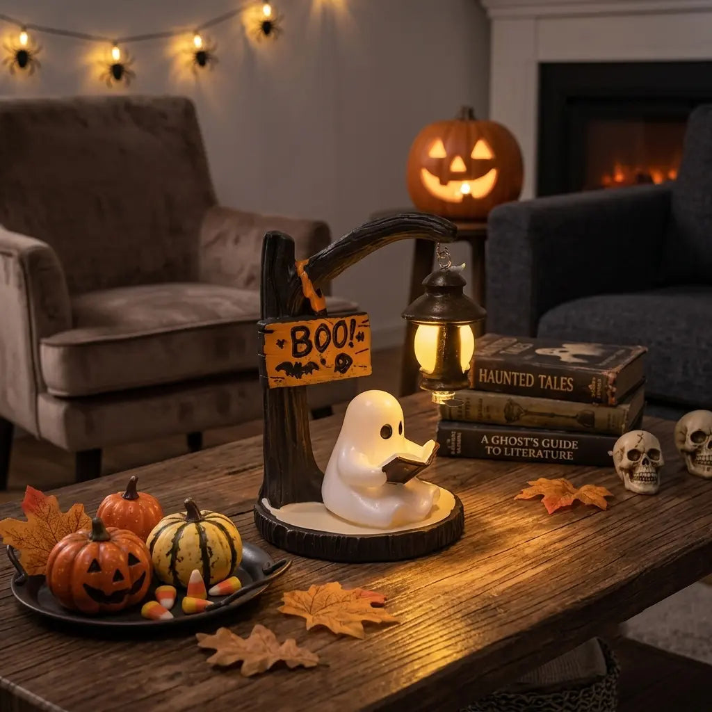 Witch/Ghost Desktop Lamp for Indoor Bedroom, Living Room & Office, Home Decor, Bedside Table Light, Spooky Halloween Gift, Elegant Design
