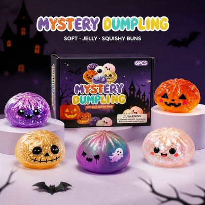 Adorable Halloween Ghost Maruko Squeeze Toy Set - Perfect for Stress Relief and Party Treat Bags!