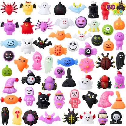 JOYIN 24Pcs/60Pcs/100Pcs Halloween Mochi Squishy Toys, Halloween Toys for Halloween Party Favors, Halloween Sensory Stress Relief Toys Bulk, Trick or Treats Classroom Prizes Gifts Goodie Bag Fillers
